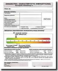 świadectwa energetyczne wzór